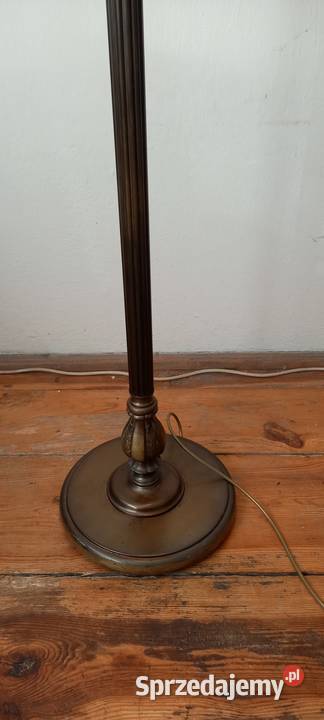 Pięknamosiężna lampa podłogowa 2 witraż w stylu sprzedam