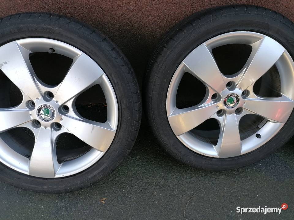 Felgi aluminiowe 17 5x112 skoda lato 2024 opony Mysłowice sprzedam