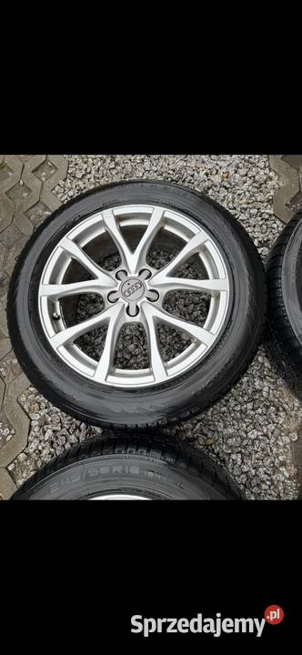 Alufelgi OEM Audi 5x112 opony zimowe 2455018 A6 Krępiec sprzedam