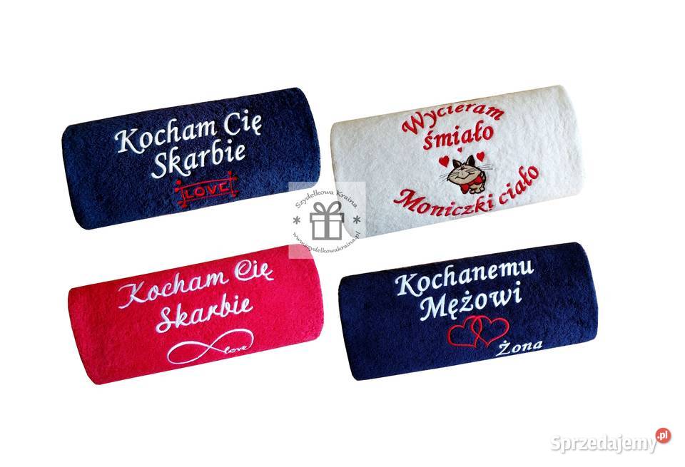 Prezent na Walentynki ręcznik z imieniem napisem Toruń