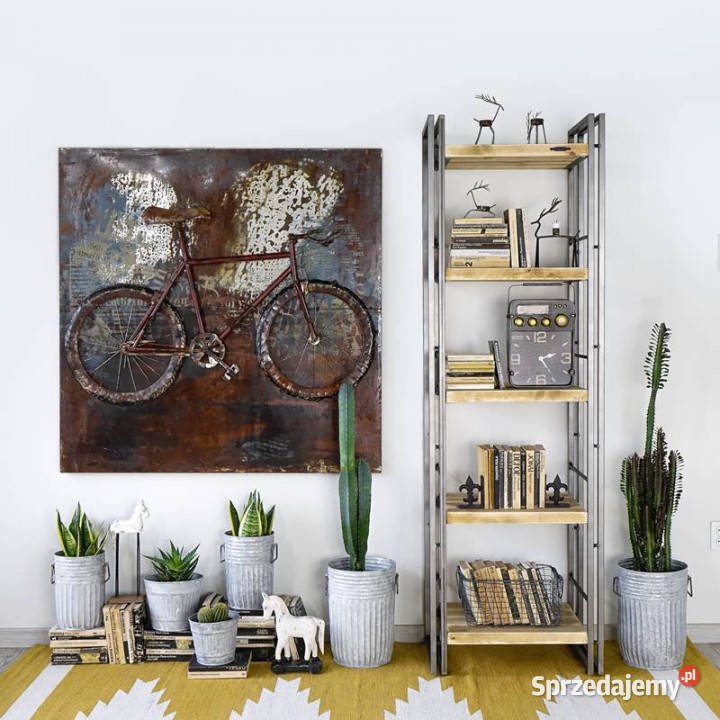 Obraz metalowy 3D LOFT ROWER 1 120x120 inny kolor Obrazki i obrazy Chmielnik