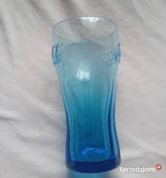 Kolekcjonerska niebieska szklanka Coca Cola Koźminek