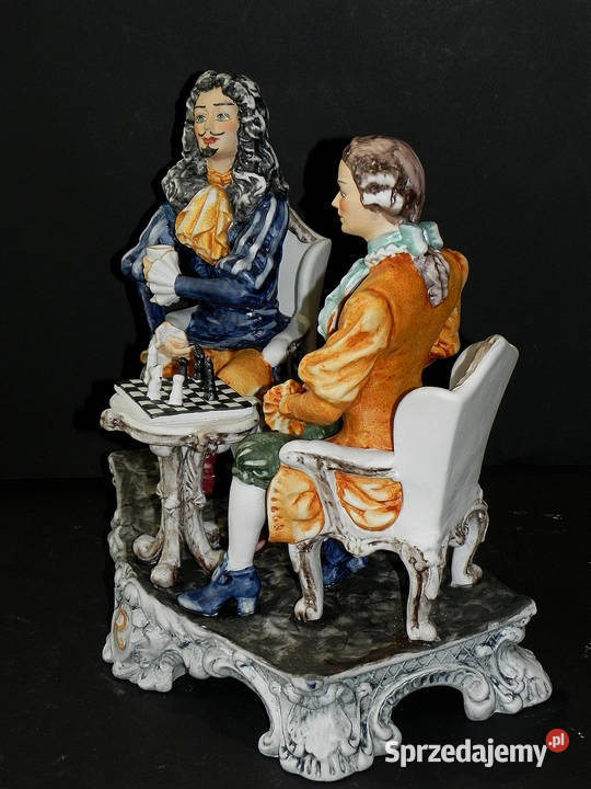 Roceram porcelana grupa figuralna Szachiści wielkopolskie Środa Wielkopolska
