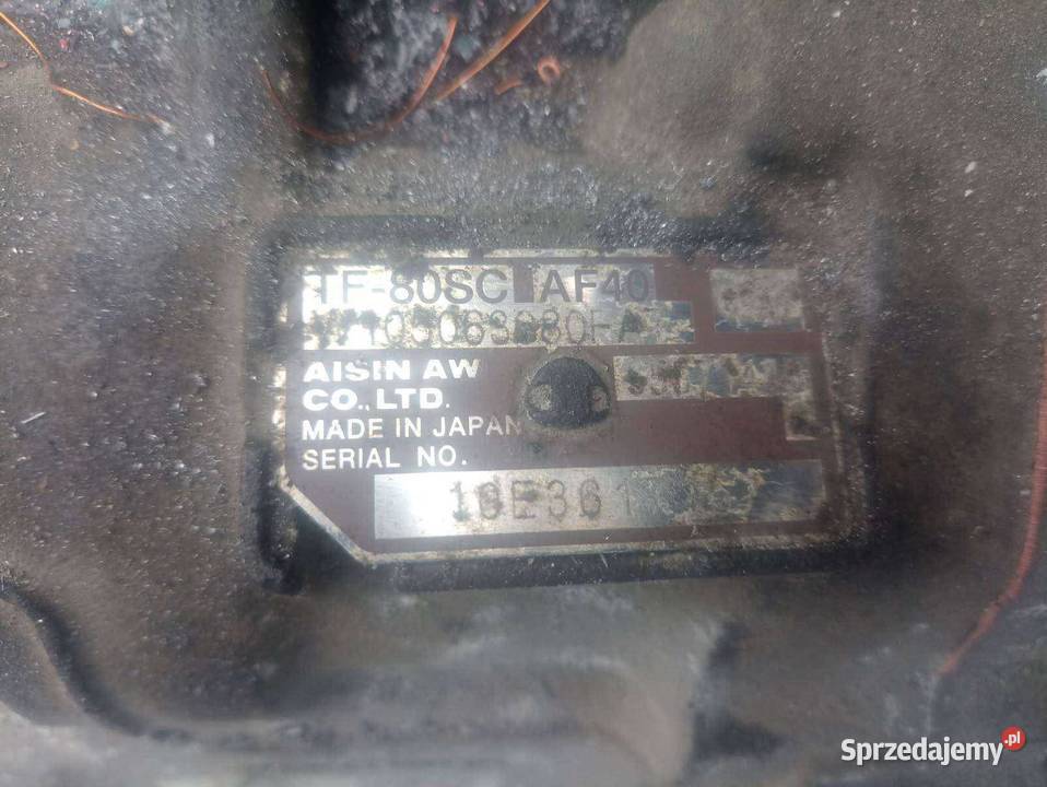 Skrzynia biegów AUTOMAT TF80SC AF40 Opel Tychy