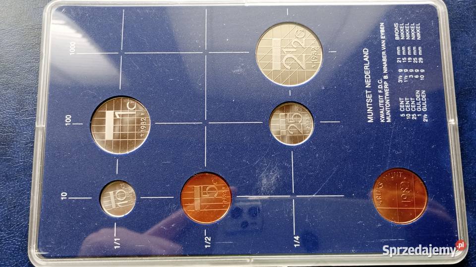 Stare monety 1982 set menniczy 5 monet i żeton Lesko