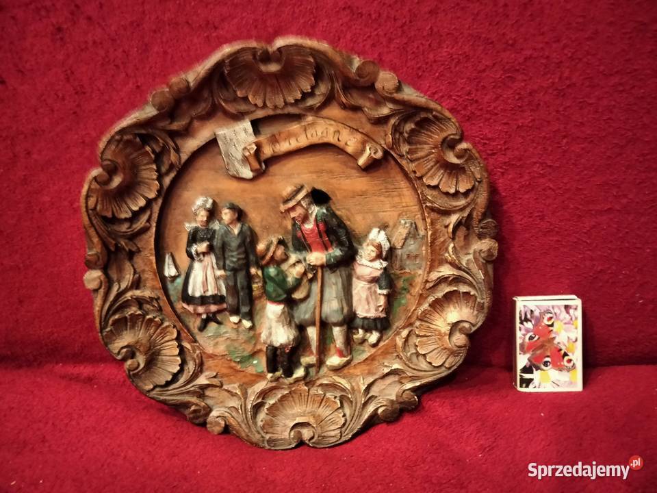Płaskorzeźba obraz ręcznie zdobiony Francja Gniezno