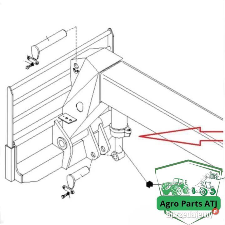 Siłownik poziomowania łyżki 088297 088231 Merlo podlaskie Ciechanowiec