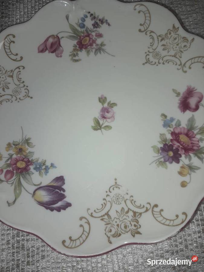 Spodek i talerze Steinmann Tiefenfurt vintage wielokolorowy Wrocław sprzedam