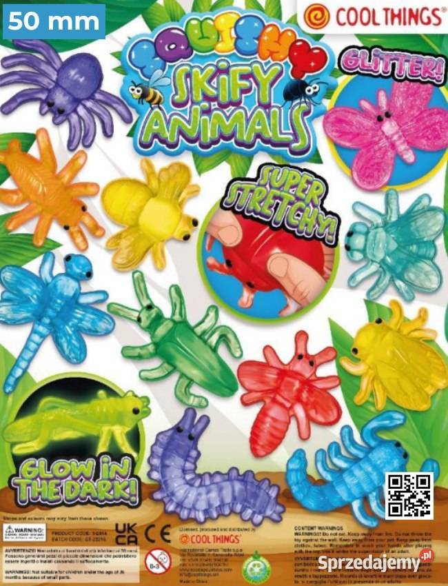 Zasyp do automatów SQUISHY SKIFY ANIMALS 50mm Poznań