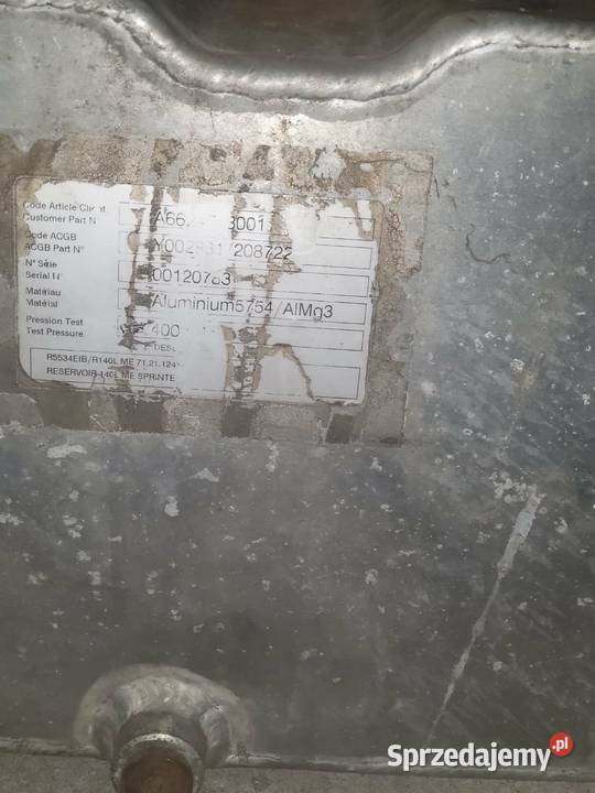 Zbiornik paliwa 140l mercedes sprinter 901
