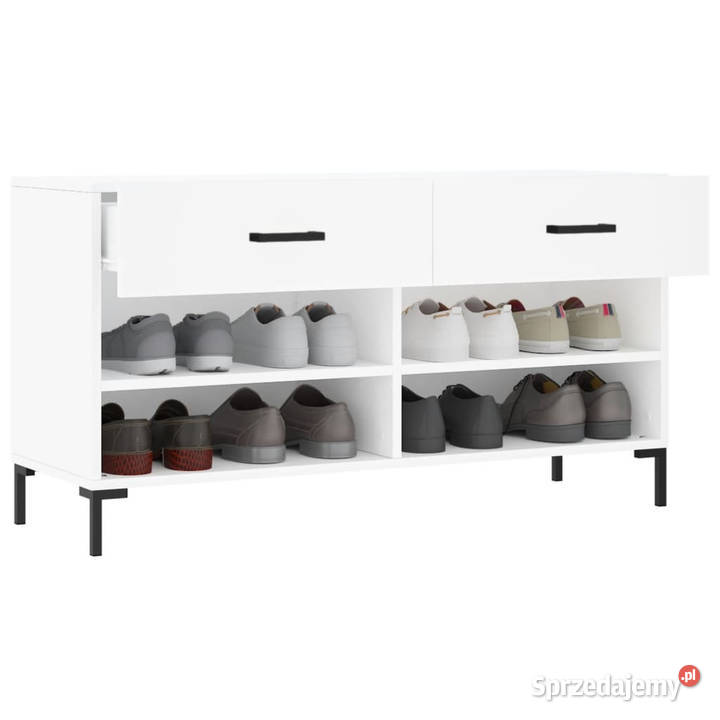 Ławka z miejscem na buty biała 102x35x55 mazowieckie Warszawa