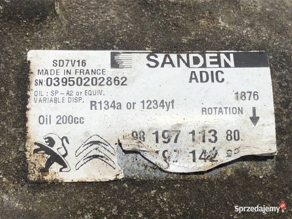 SPRĘŻARKA KLIMATYZACJI CITROEN JUMPER II