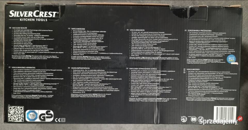 SILVERCREST zgrzewarka próżniowa 125 W NOWA AGD drobne Ełk
