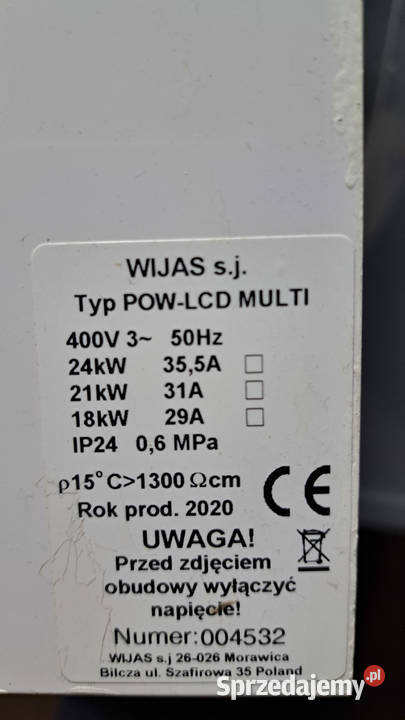 PODGRZEWACZ WODY Kożuchów