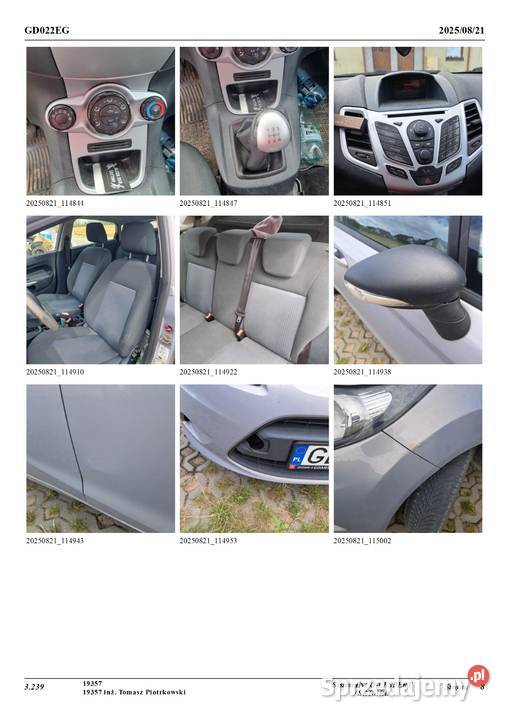 Syndyk sprzeda prawo własności pojazdu Ford pomorskie Sopot