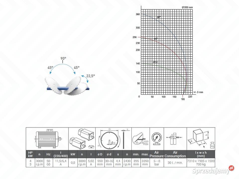 Piła jednogłowicowa automatyczna LEO R tarcza kujawsko-pomorskie