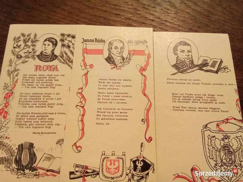 Fragmenty polskich pieśni z kopertami PRL Warszawa