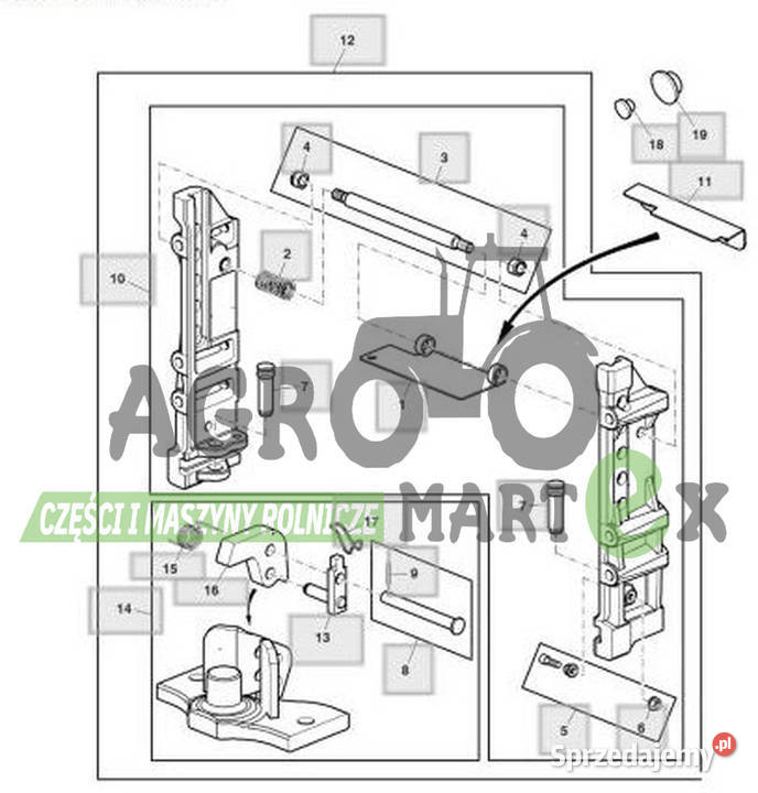 AL176531 ZACZEP HAKOWY HITCH 3W1 JD Wichrów