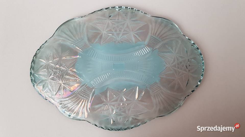 Iryzowana patera półmisek Ząbkowice Hortensja Dąbrowa Górnicza