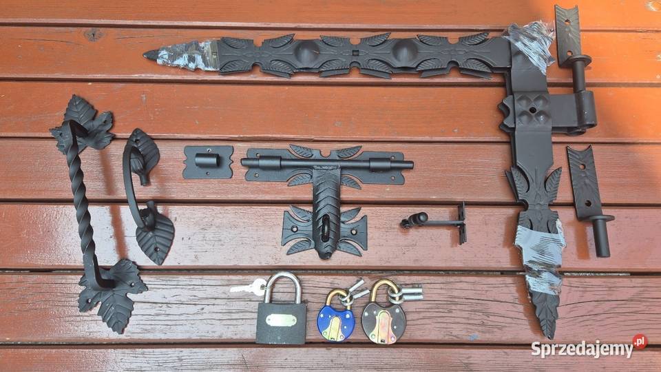 Narożniki kute zawiasy kątowe 60 50 40 klamka