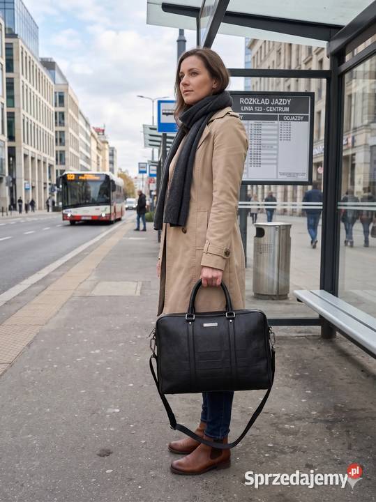 Aktówka Burberry Grain Check Maxwell Warszawa