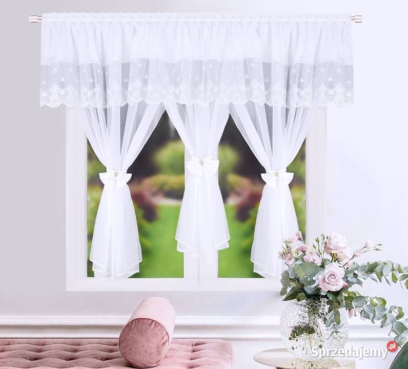 Firana 400x150 markizeta haft Firany beżowe Świdnica