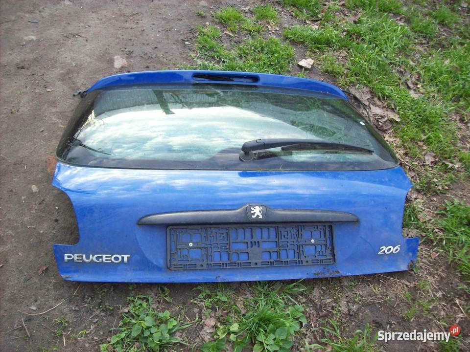 Peugeot 206 5D Tylna klapa z szyba osobowe Części Mińsk Mazowiecki