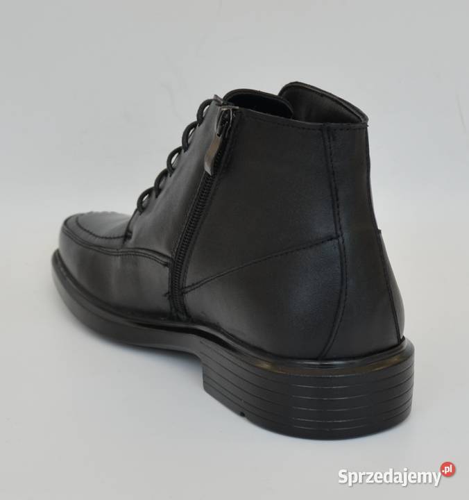 Męskie skórzane czarne trzewiki rozmiar 44 7782 mazowieckie Żyrardów