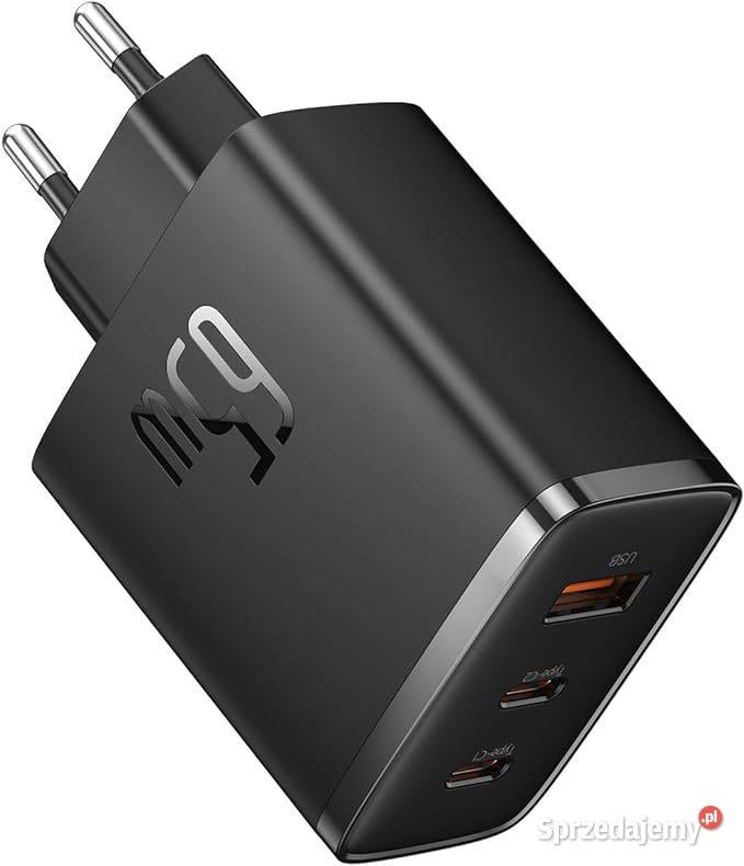 Ładowarka Baseus USB C, 65W, 3 porty