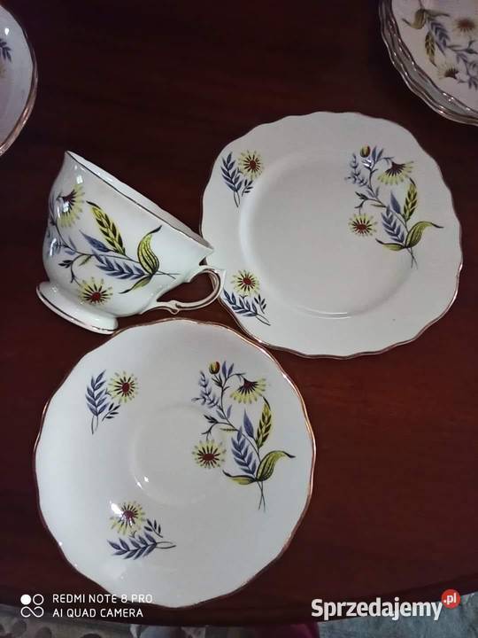 Filiżanka z talerzykiem deserowym Bone Chiny Gdańsk