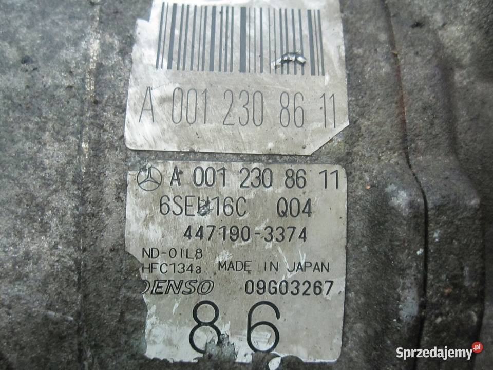 MERCEDES E 30 CDI V6 223 06r 624920 223 Kompresory klimatyzacji Kielce sprzedam