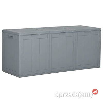 vidaXL Skrzynia ogrodowa 270 L szara rattan Warszawa