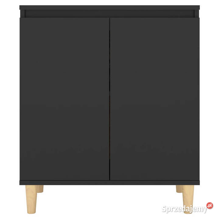 Szafka z drewnianymi nóżkami czarna 60x35x70 sprzedam
