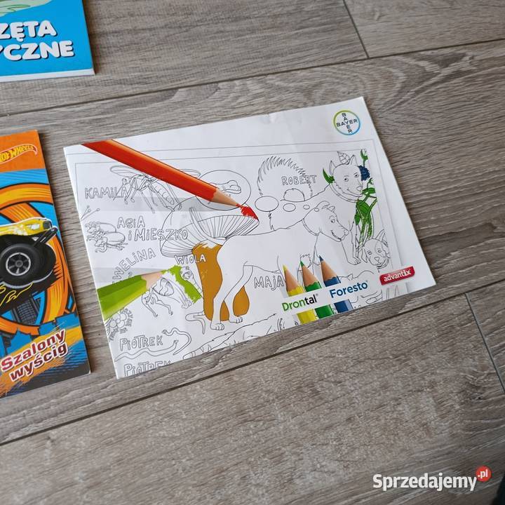 zestaw kolorowanek łamigłówek sprzedam