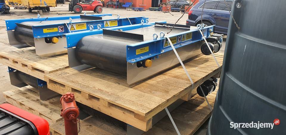 Separator magnetyczny nadtaśmowy recykling Trachy