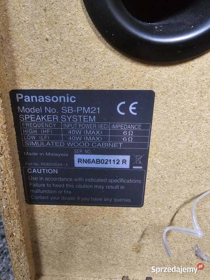 kolumny stereo Panasonic SBPM21 wysyłka małopolskie Kraków