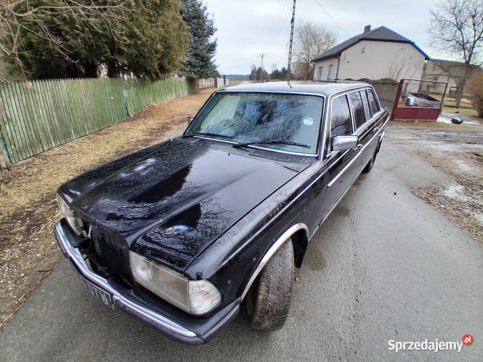 Mercedes w123 30d 1986 r wersja Long 7 osobowy czarny Sekursko sprzedam
