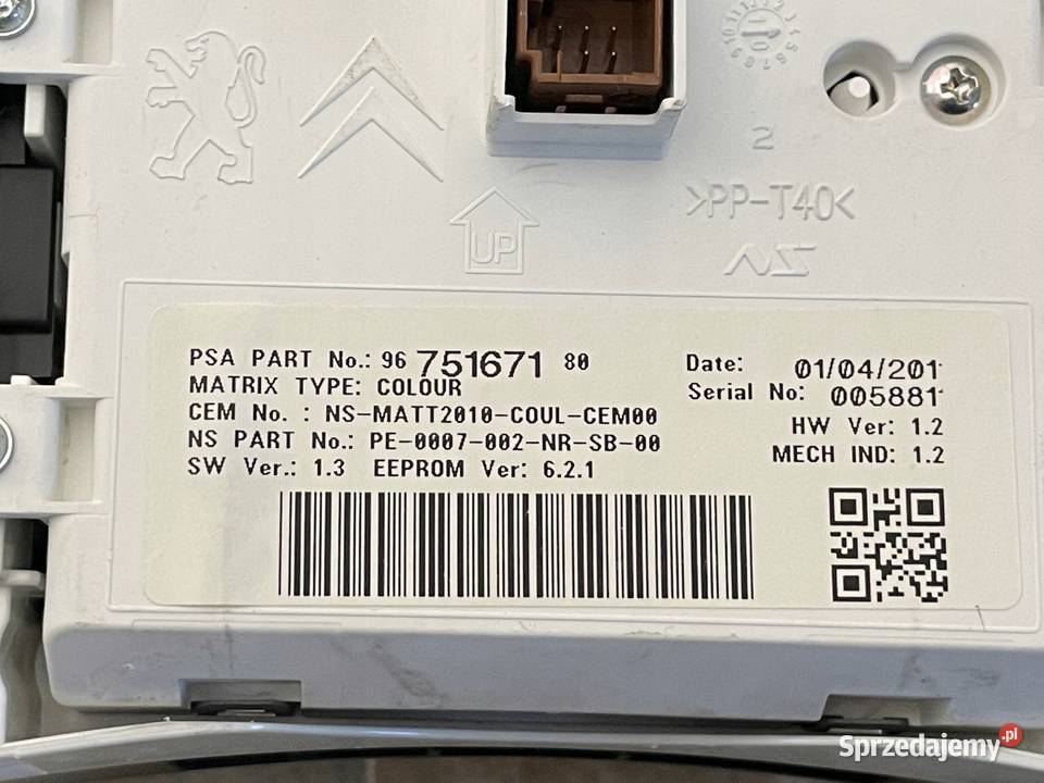 LICZNIK ZEGAR PEUGEOT 508 9665966080 Barwałd Dolny