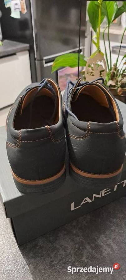 Półbuty granatowe 43 Lanetti super stan niebieski