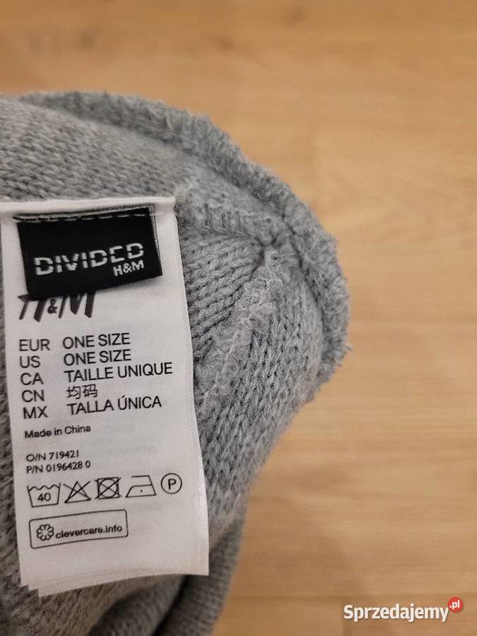 Szara czapka HM Nakrycia głowy Warszawa sprzedam