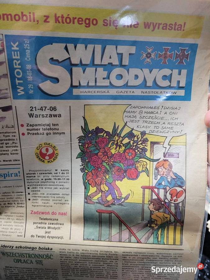 Świat Młodych 291988 numer z rysunkiem Szarloty pomorskie Gdynia