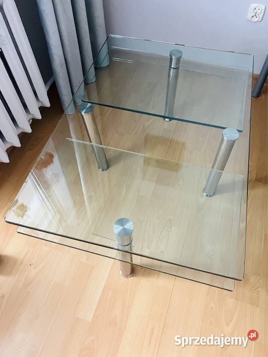 Stolik kawowy szklany 70cm Stary Brus