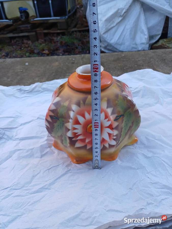 Stary klosz z 3040 lat 20 wieku recznie malowany Lubań