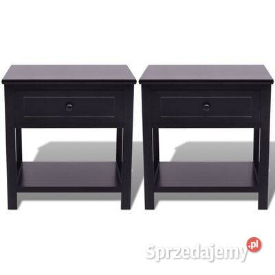 vidaXL Szafki nocne 2 drewniane czarnesku242873 Warszawa