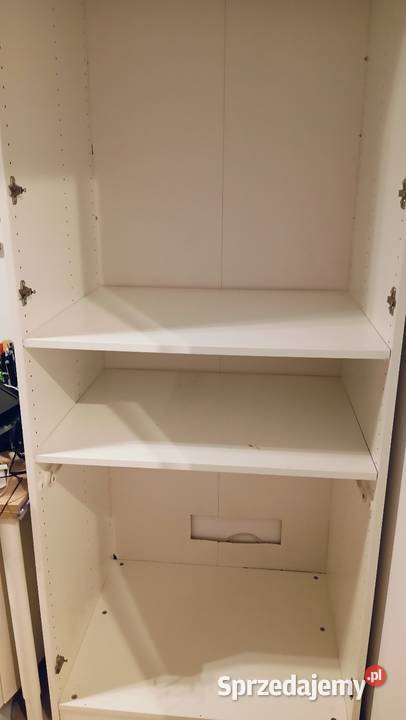 Szafa pax IKEA biała 75x60x236 fronty lustro Szafy i garderoby Plewiska