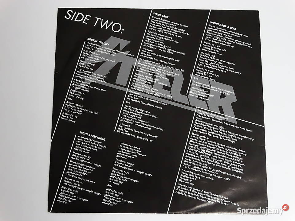 Steeler Strike Back Vinyl LP Steamhammer SH 0053 Biłgoraj sprzedam