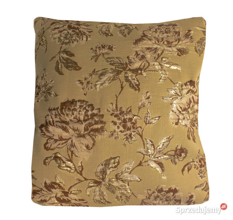 Poszewka dekoracyjna dwustronna kwiaty beż T0087 beżowy Warszawa