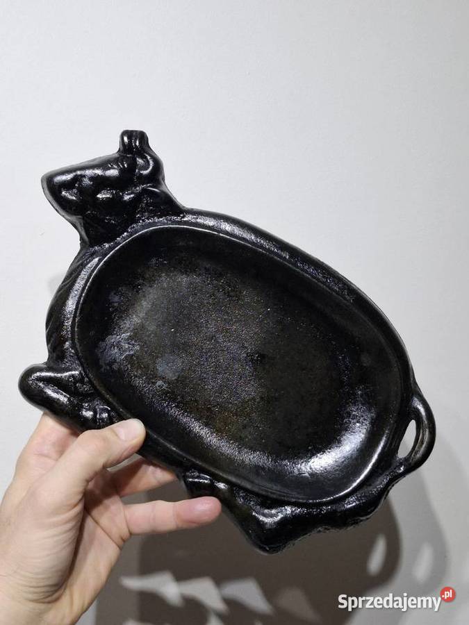 Żeliwny talerz gorący półmisek serwowanie steków Talerze i talerzyki Wyposażenie wnętrz małopolskie Kraków