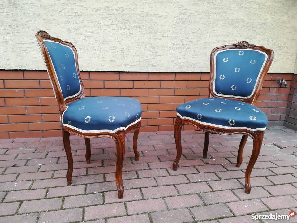 Krzesła stylowe ludwik do stołu tapicerowane 0cm Sulbiny
