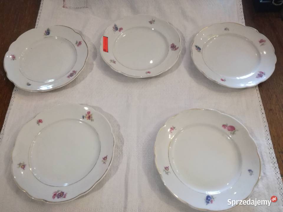ZESTAW TALERZY DESEROWYCH PORCELANA ĆMIELÓW L 70 Kraków